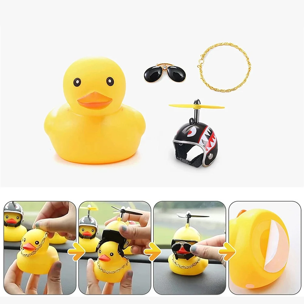 Желтая Резиновая Утка Автомобильное Украшение С Пропеллером Стеклоочиститель