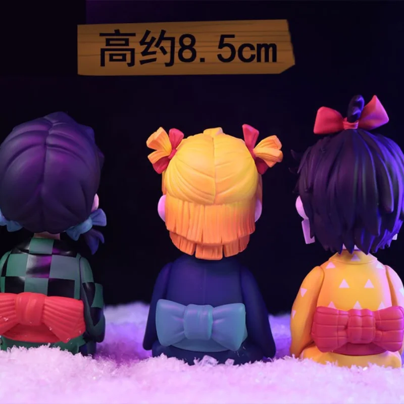 Экшн-фигурки из аниме рассекающий демонов Tanjirou Zenitsu Inosuke сидя модель ПВХ