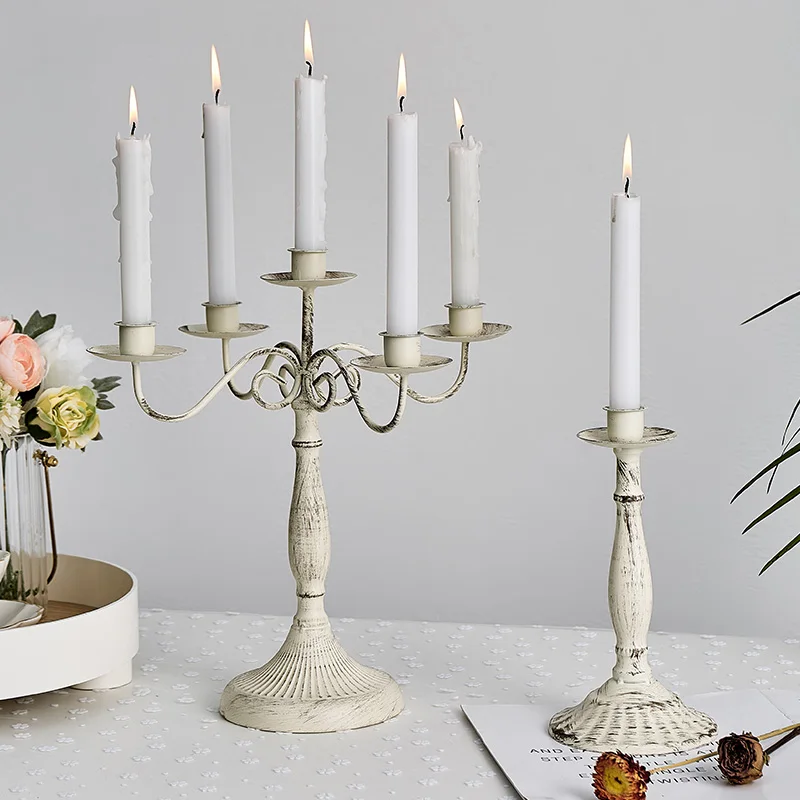 Classics Vintage Hurricane Wooden Candle Holder Stand Kerzenhalter Living Room Decoration