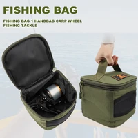 multifunctional fishing reel storage bag waterproof reel lure gear carrying case oxford cloth for coil feeders pouch