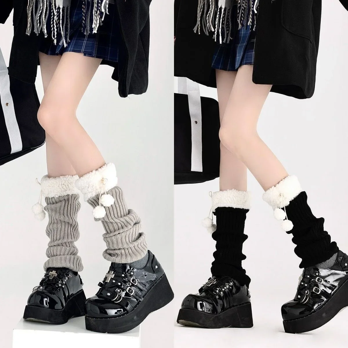 Теплые носки из овечьей шерсти в японском стиле Cutelolita винтажные для женщин