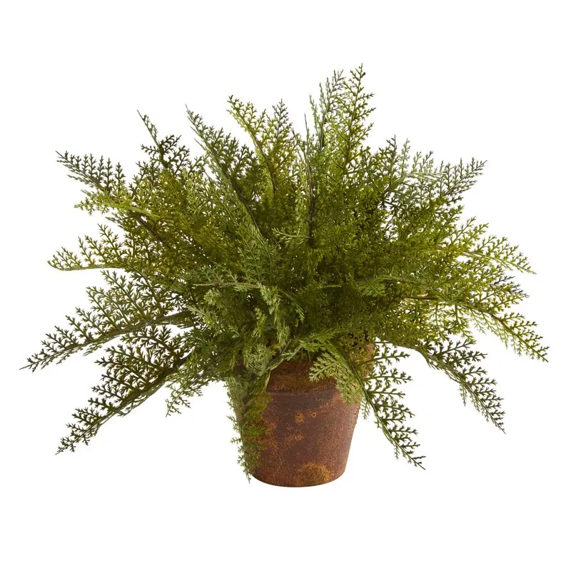 

19" Green Maiden Hair Fern Artificial Plant in Planter