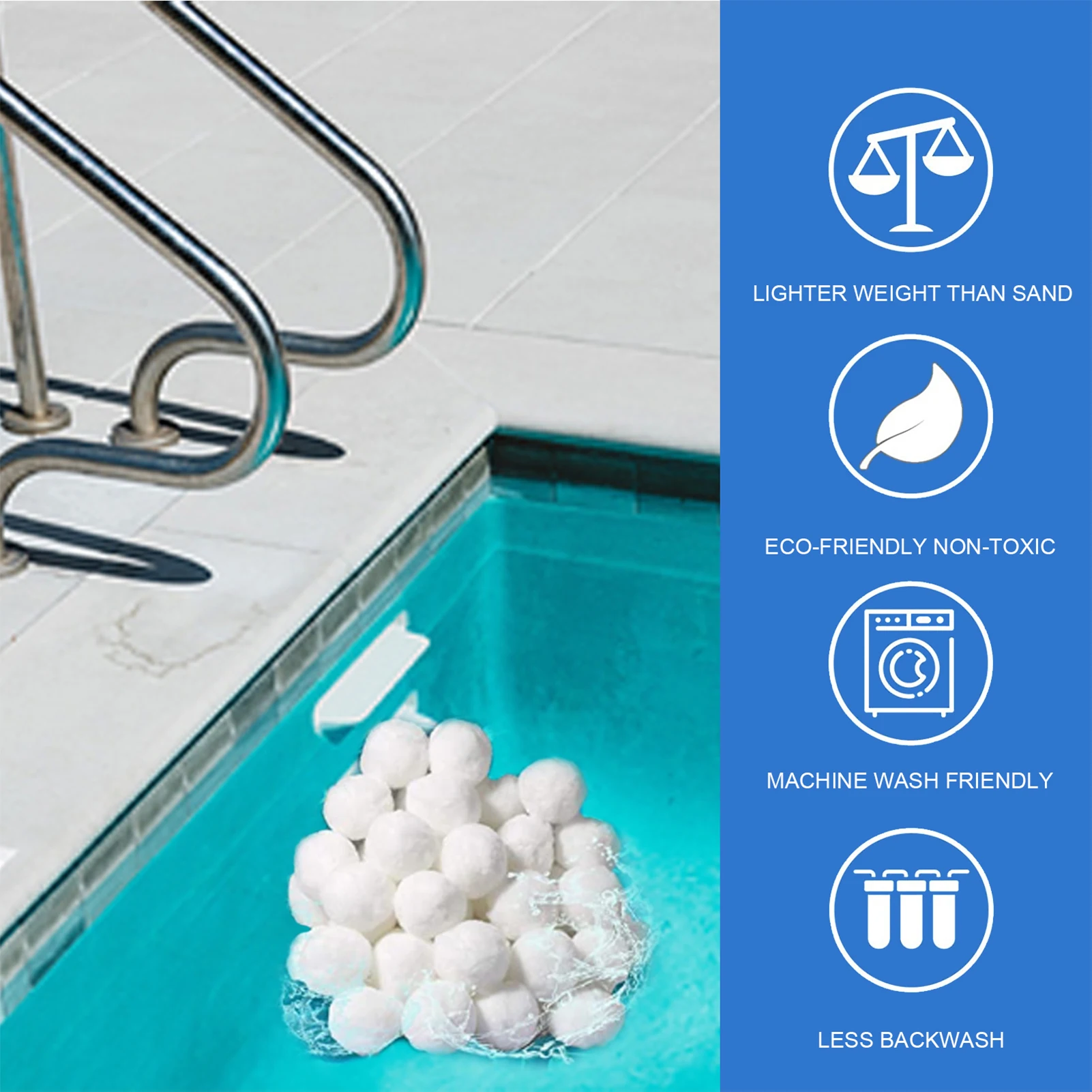 

4pcs/32pcs Pool and Spa Scum Eliminating Ball Reusable Filter Sponge Ball Washable Absorbing Sponge Ball for Swimming Pools