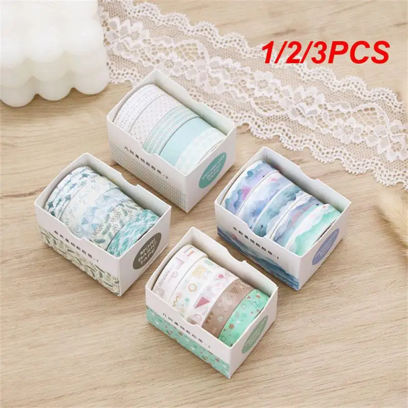 

1/2/3PCS Decorative Material Stickers Polychromatic /box Colored Paper Tape Retro Geometry And Paper Tape Multipurpose Colorful
