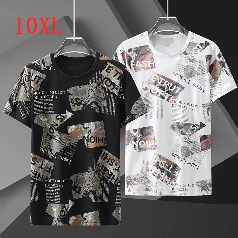 

2022 Fashion High Quality Summer T-Shirt Men's Print Men's Breathable Short Sleeve English Font T-Shirt Oversize Tops Size10XL