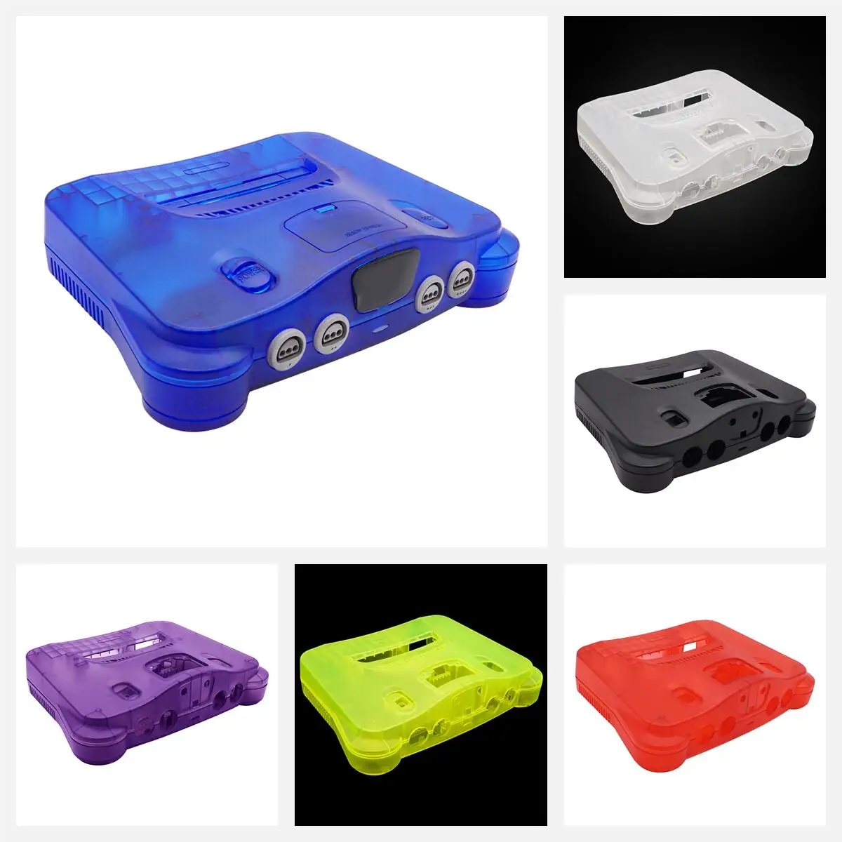 

Сменный пластиковый чехол для N64, прозрачный чехол, совместимый с игровой консолью Nintendo N64 в стиле ретро