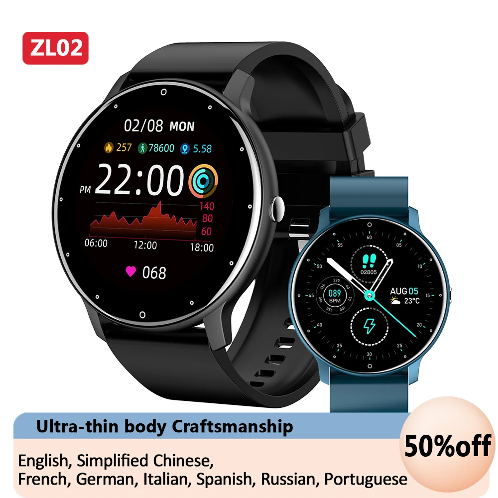 

Zl02 Smart Watches For Men Women Call Reminder Waterproof Bluetooth Sports Smartwatch Blood Oxygen Alarm Mens Clock Montre Homme