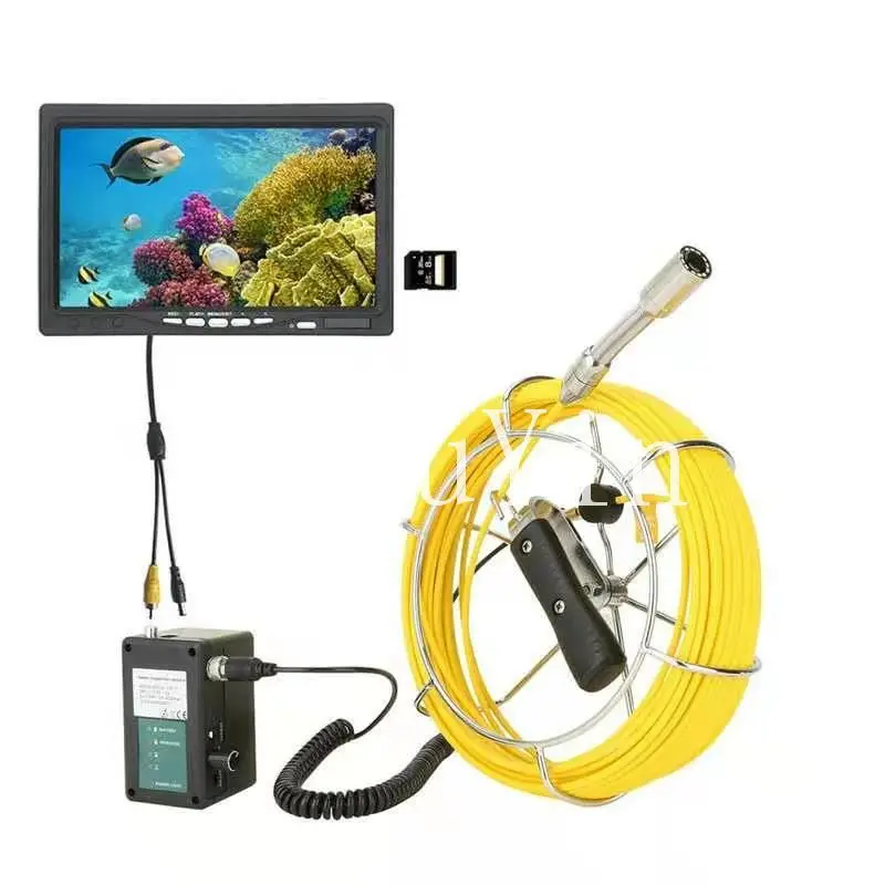 

JuYin 7 inch screen can take pictures and videos 22mm lens diameter pipe industrial endoscope underwater camera