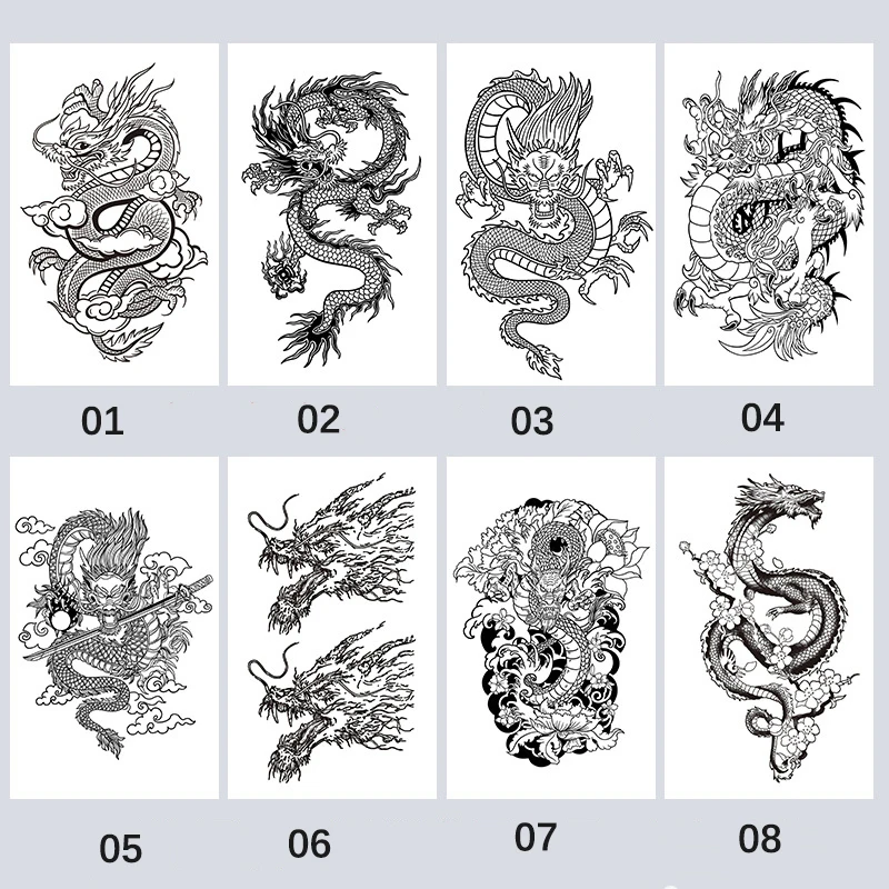 

Тату-наклейки для боди-арта, 21 дракон