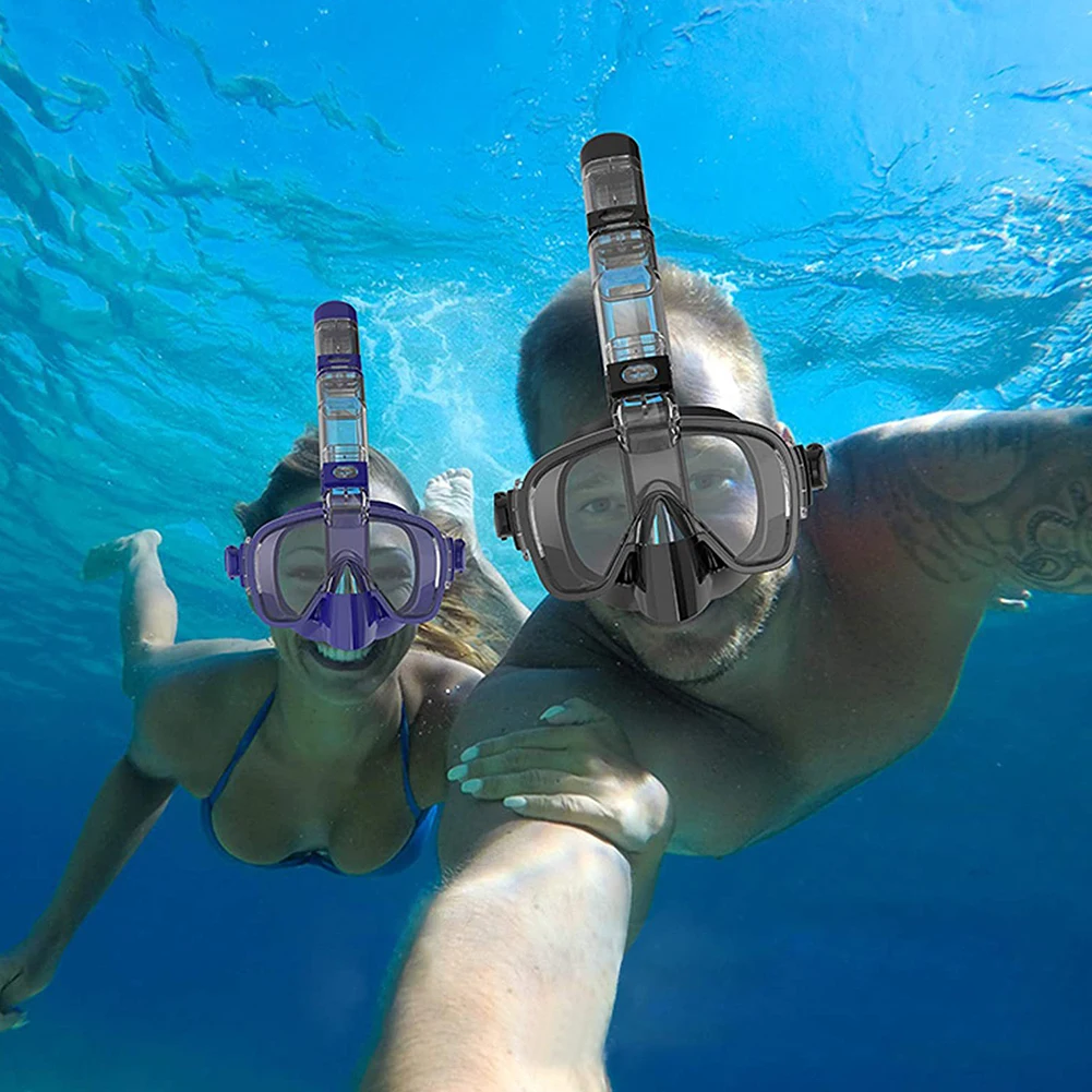 

Waterproof Snorkeling Diving Face Cover with Camera Mount Underwater Equipment for Adults Holiday Birthday Gift