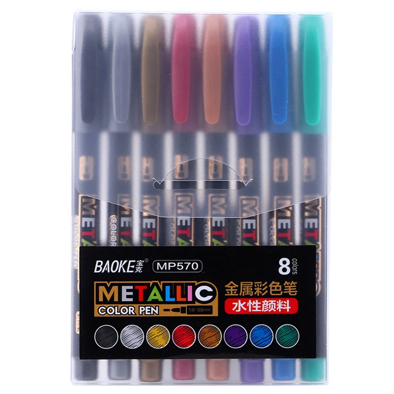 

Baoke Metal Color Pen Craft Pen Signature Pen Sign In Hand Account Pen Set Diy Album Painting Art Art Graffiti Pen Wholesale