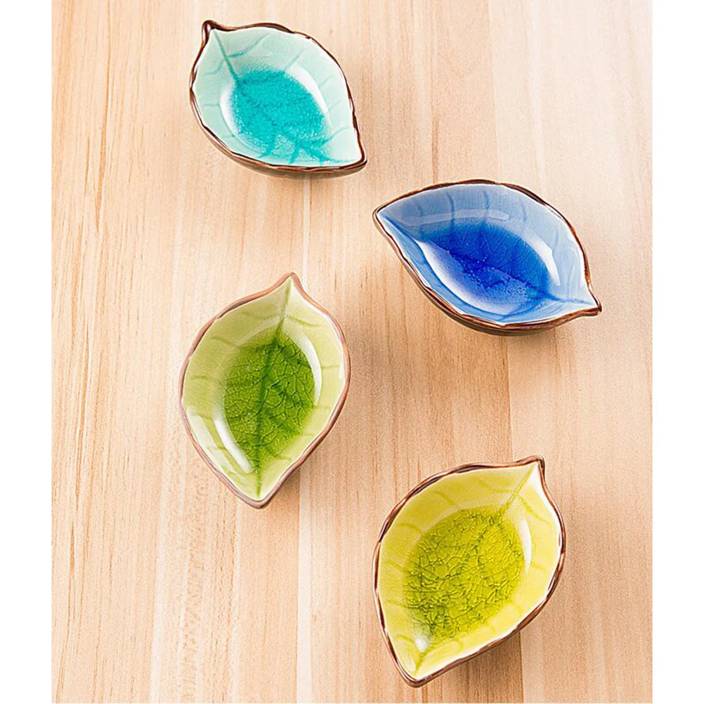 

Dish Sauce Dishes Leaf Mini Bowl Ceramic Plate Seasoning Serving Appetizer Dip Dipping Side Butter Ketchup Bbq Tomato Shaped