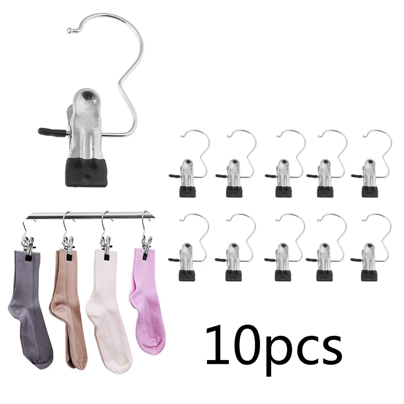 

10/20 Pcs Boot Hanger For Closet Laundry Hooks With Clips Boot Holder Hanging Clips Portable Multifunctional Hangers Single