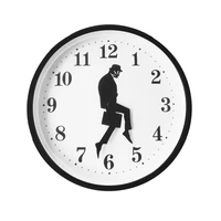 10inch ministry of silly walk wall clock comedian creative with mute clock movement good for home wall decoration funny walking