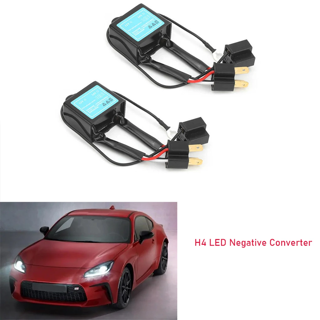 

2X LED Reversed Polarity Converter Positive Negative Converters Professional Lightweight Switch Harness Adapter for