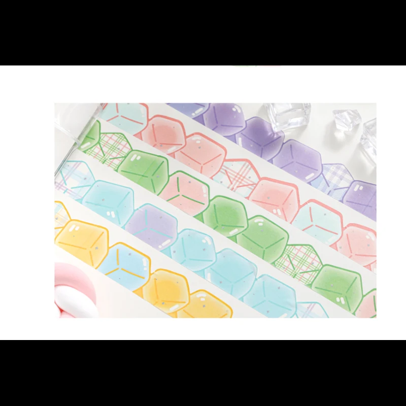 Аниме два цвета раздавленное ледяное искусство украшение для журнала своими