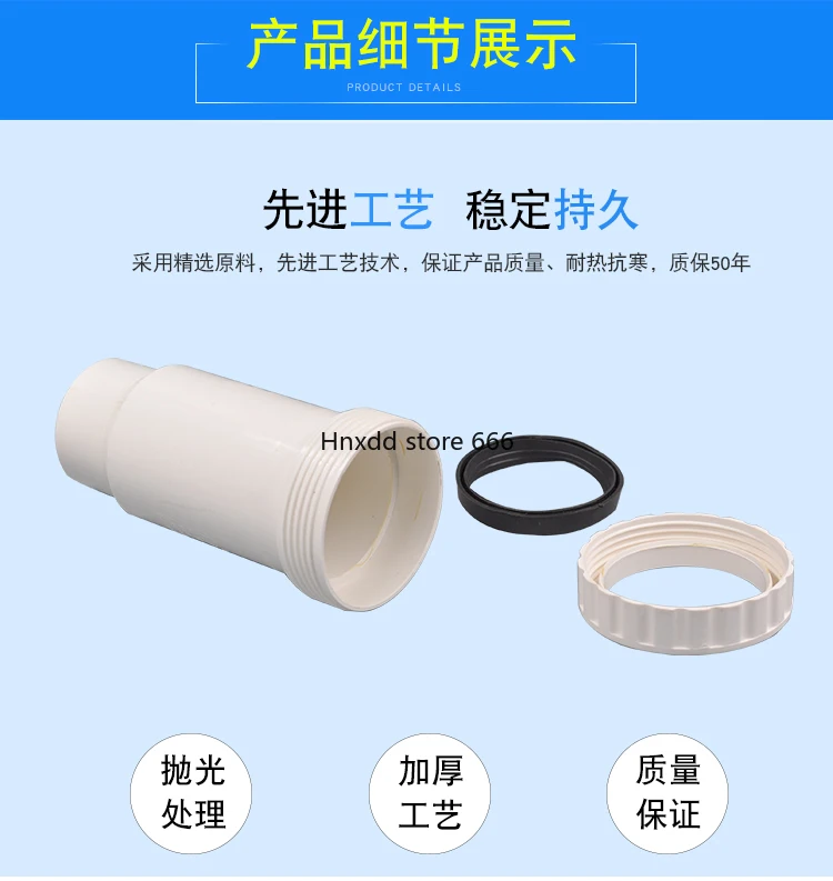 Внутренний и внешний расширительный соединитель из ПВХ непосредственно с