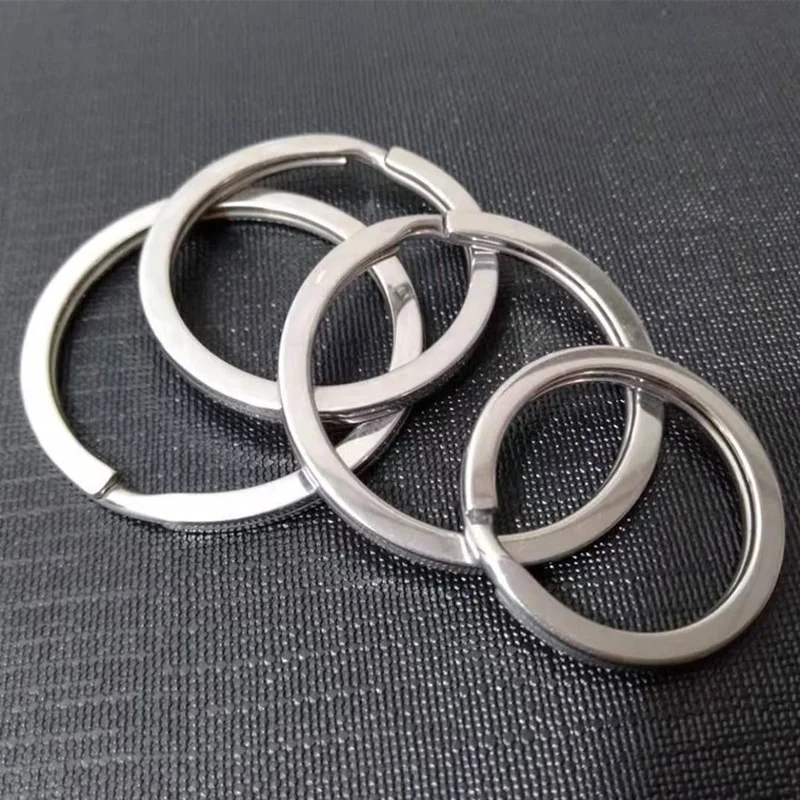 

10Pcs/Lot 15-38mm Stainless Steel Round Key Ring Clasp Open Key Chain Hoop For DIY Craft Jewelry Making Findings Accessories