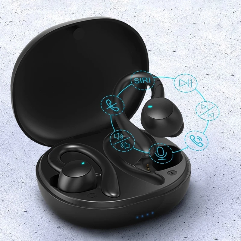 

Настоящие беспроводные наушники Bluetooth 5,0 с микрофоном, водонепроницаемые наушники с глубокими басами для игр и спорта, наушники с зарядным ч...