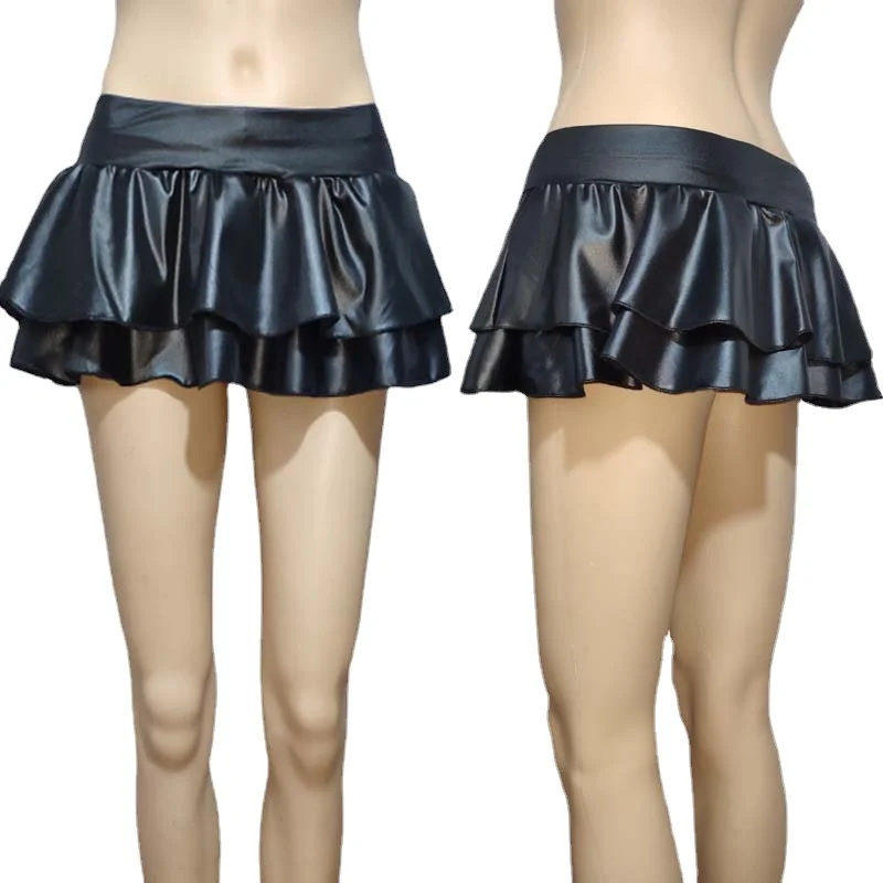 

Micro Skirt Ladies Female Women Pu Leather Black Mini Skirt Pole Dancing Club Bar Mini Etekler Jupe Sexy Tres Courte Saia Etek