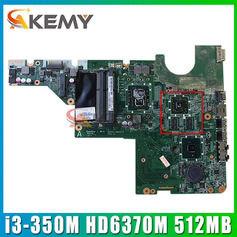

Материнская плата для ноутбука HP G42 CQ42 CQ62 DAAX1JMB6C0 634649-001 с процессором i3-350M HD6370M 512 Мб GPU DDR3 MB 100% протестирована