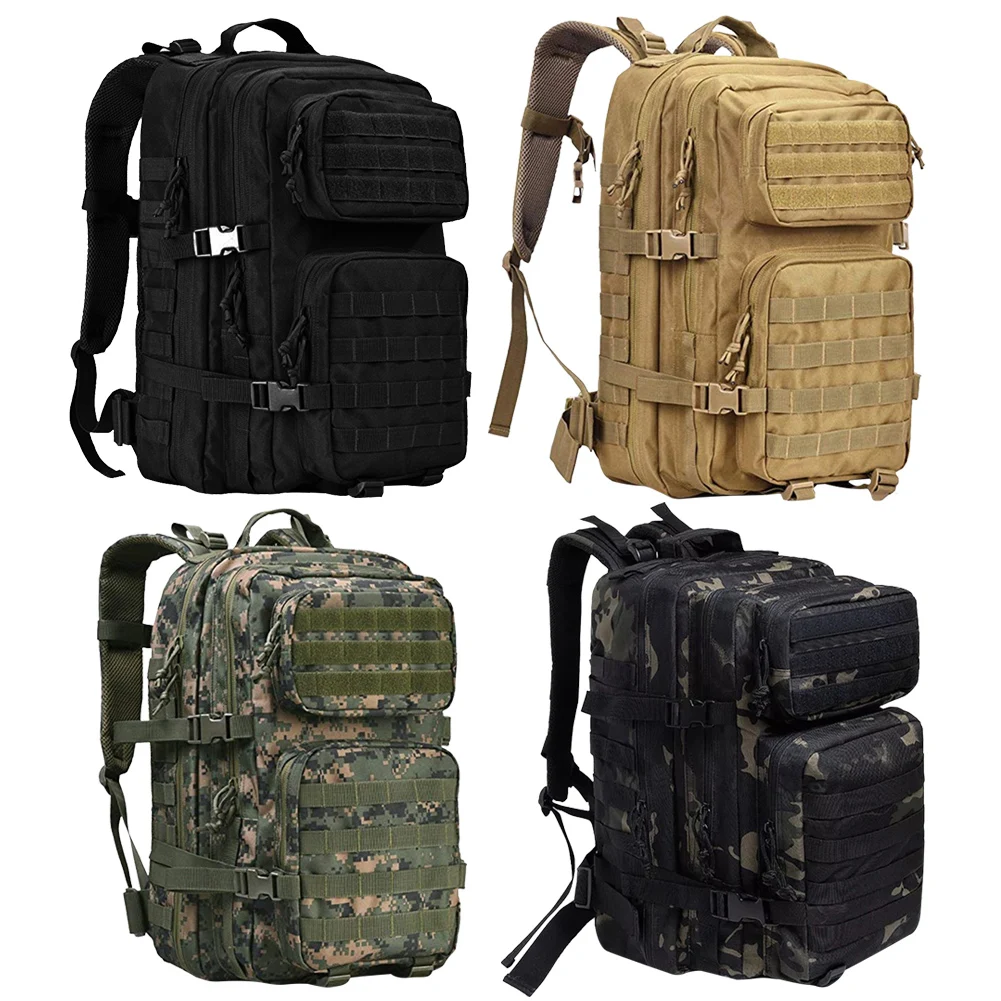 

Большой туристический рюкзак, вместительная уличная водонепроницаемая охотничья сумка, 45 л, 800 ден, с несколькими карманами, для путешестви...