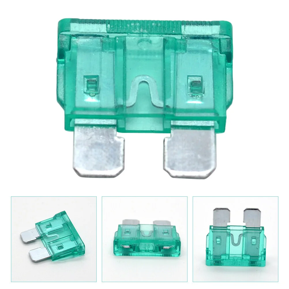 

100 Pcs 30a Car Insurance RV Fuses ATO Blades Camper Accessories Standard Truck
