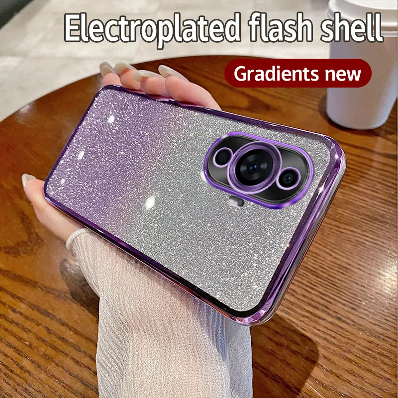 Роскошный блестящий чехол для Huawei Nova 3 3i 4 5 5i 6 SE 7 8 9 10 11 12 Pro противоударный мягкий