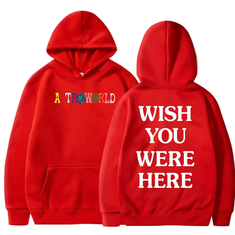 Новинка Мужской и Женский пуловер Astroworld WISH YOU Be HERE с радужными буквами модные