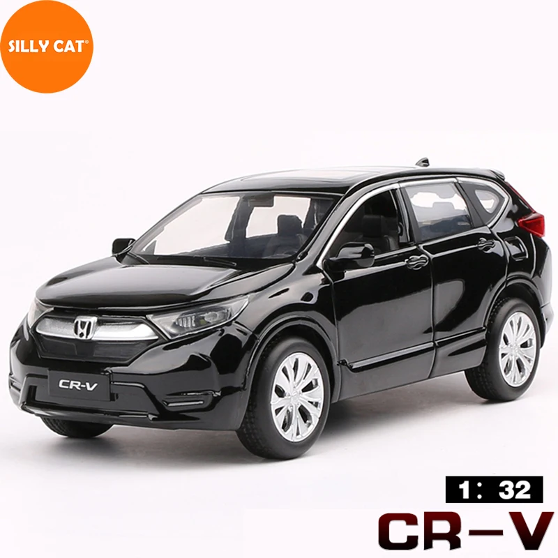 SILLY CAT 1:32 Metal Model Car For HONDA CRV SUV RT RW RY 2017-2022 Car Model Play Vehicle Boy Children Toy Car Model Collection