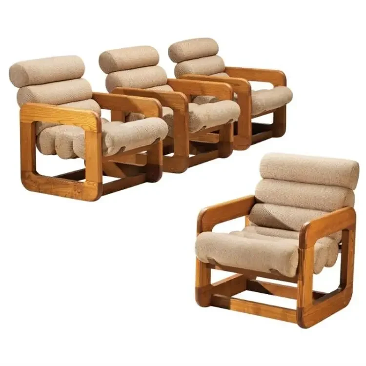 Новый диван для отдыха из массива дерева в скандинавском стиле белое восковое