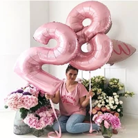 jmt 1pc 40inch rose gold pink helium foil number balloons 0 1 2 3 4 5 6 7 8 9 birthday party baby shower wedding decoration supp