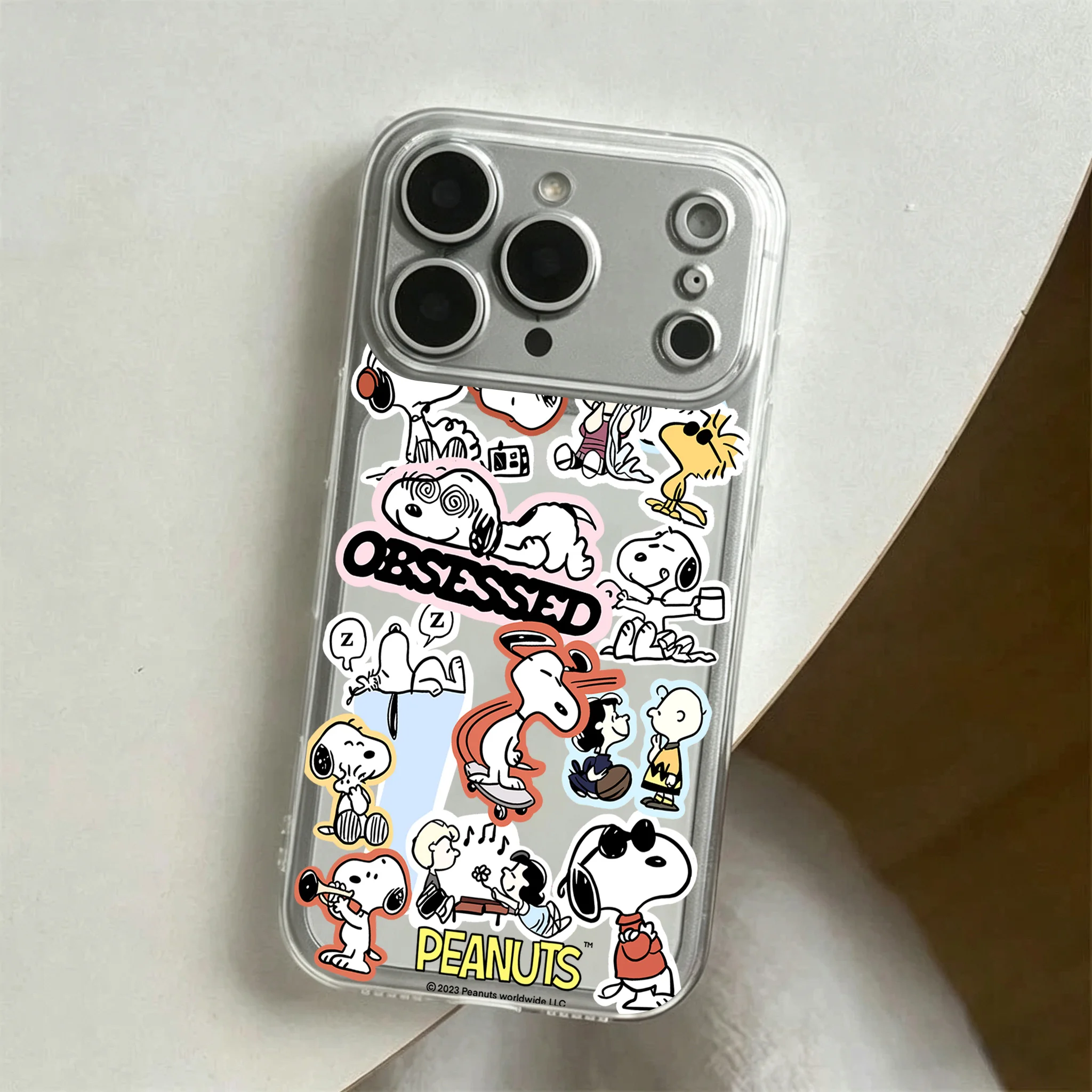 Фото Чехол для телефона Samsung Galaxy S26 S25 S24 S23 S22 S21 S20 FE Note20 Note10 Edge Plus Ultra Lite 5G с забавным принтом Снупи, прозрачный чехол №5