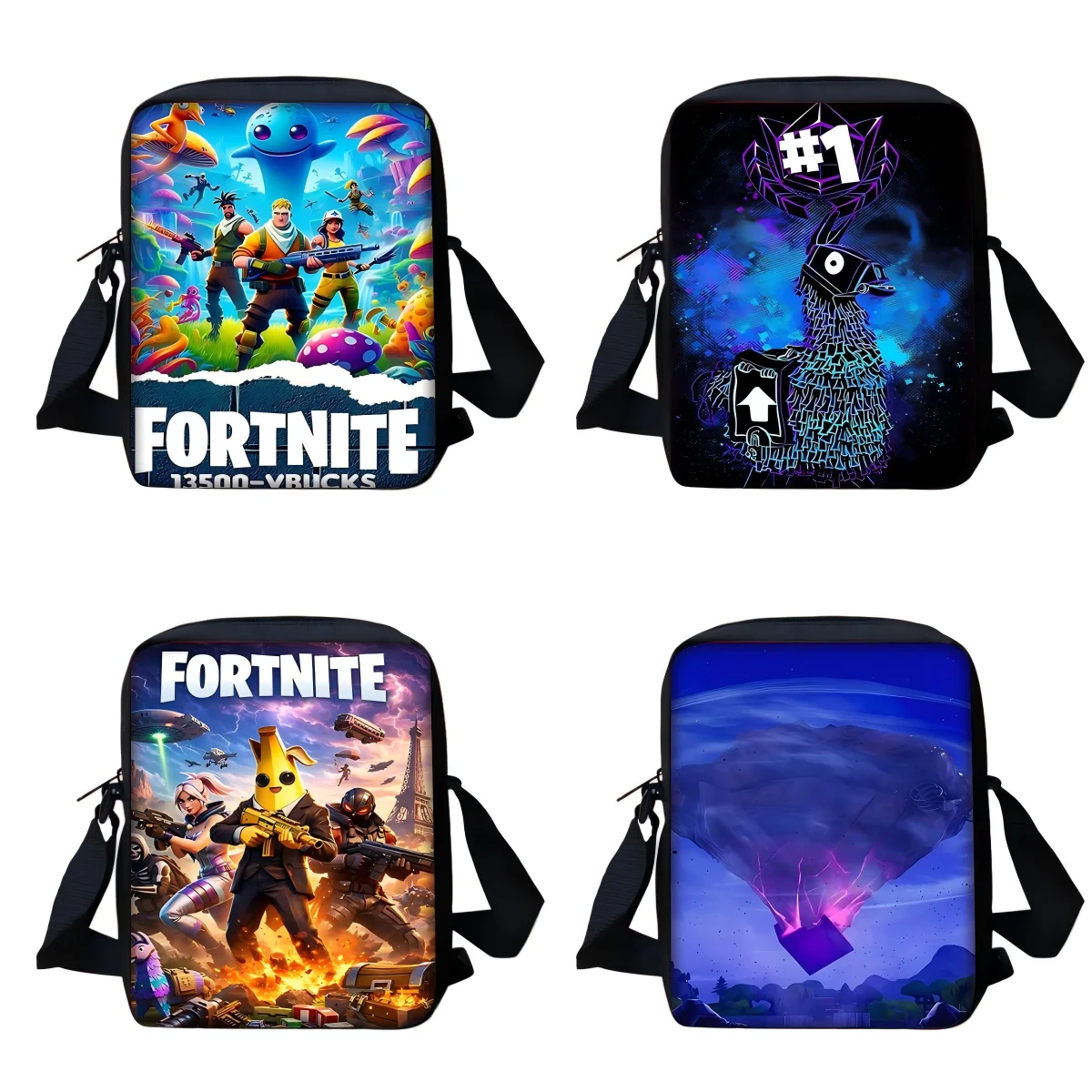 Фото Новая игровая сумка-мессенджер с принтом Fortnite для мальчиков и девочек, повседневная сумка через плечо для детей, мужская и женская сумка для телефона, сумка для покупок №1