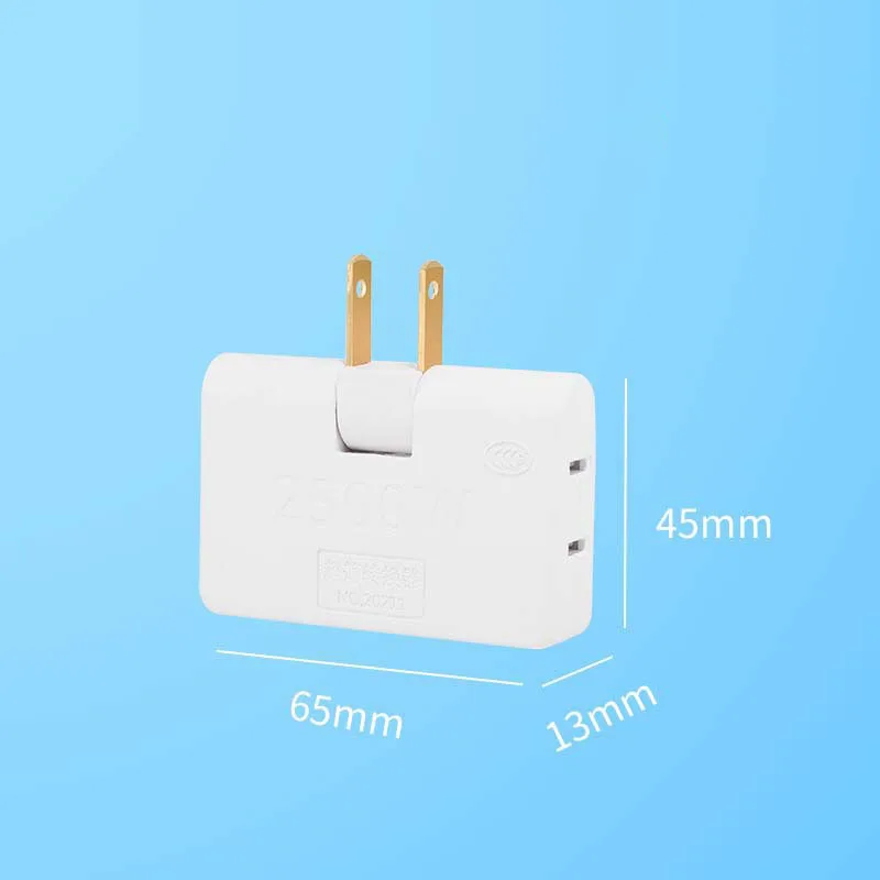 Вращающаяся розетка переменного тока преобразователь один в три 180-градусный