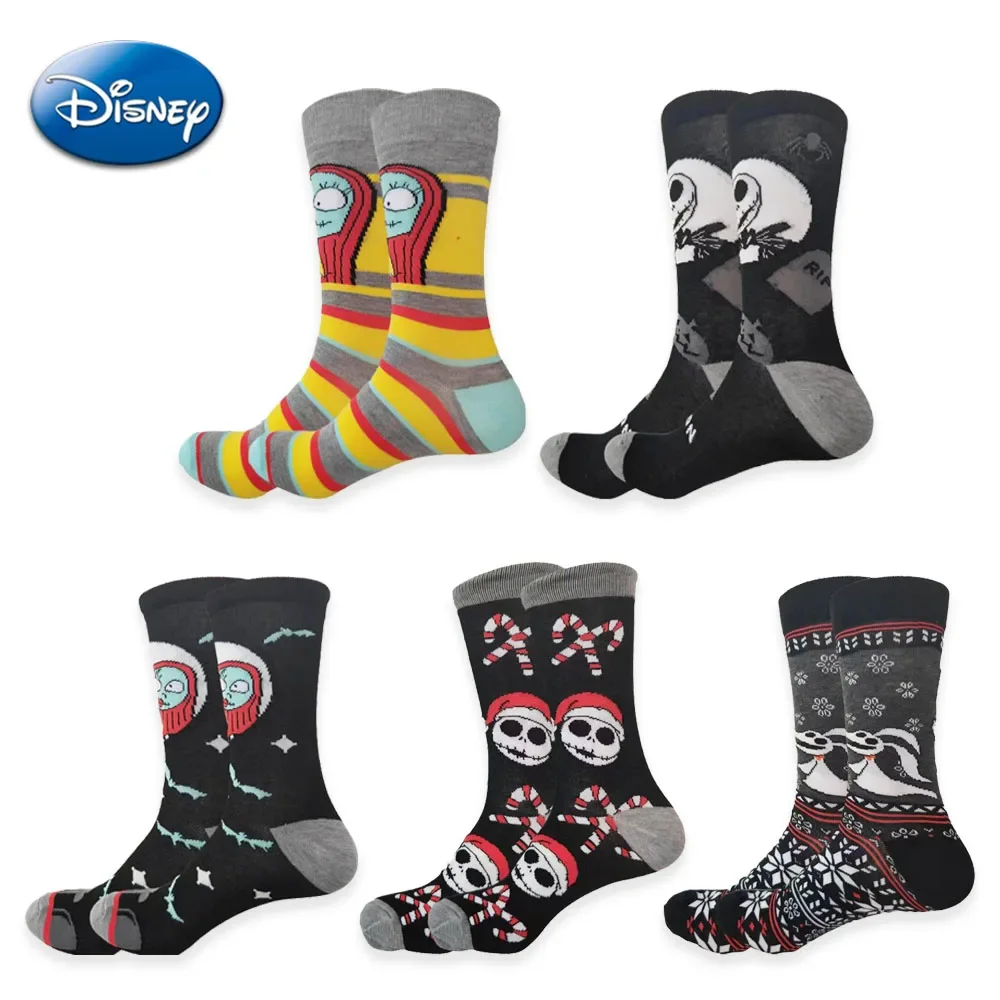 

The Nightmare Before Christmas Cotton Socks Jack Sally Cartoon Medium Tube Socking Adult Kids Cosplay Party DIY Decorations Gift