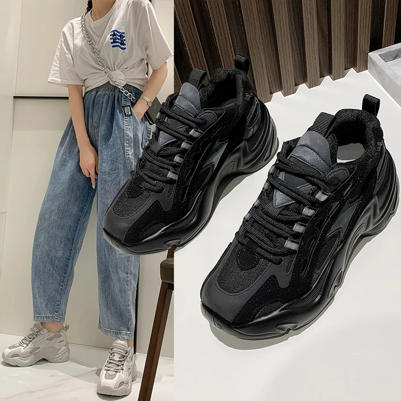 Sneakers New 2021 Autumn Winter Women Shoes Fashion Thick-soled Casual Sports Running Shoes Female Breathable Chaussures Femme