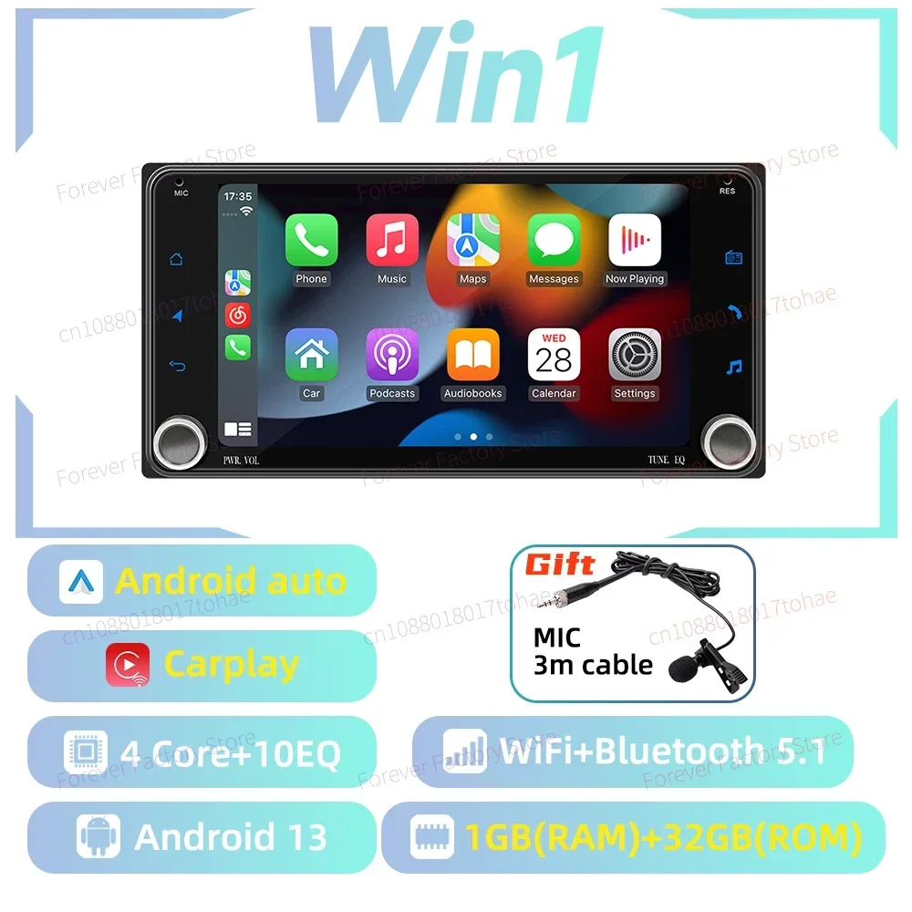 

Для Toyota ISIS 2004-2019 беспроводной Carplay авторадио 2Din Android радио 7 "экран стерео автомобильный мультимедийный головное устройство GPS-навигация