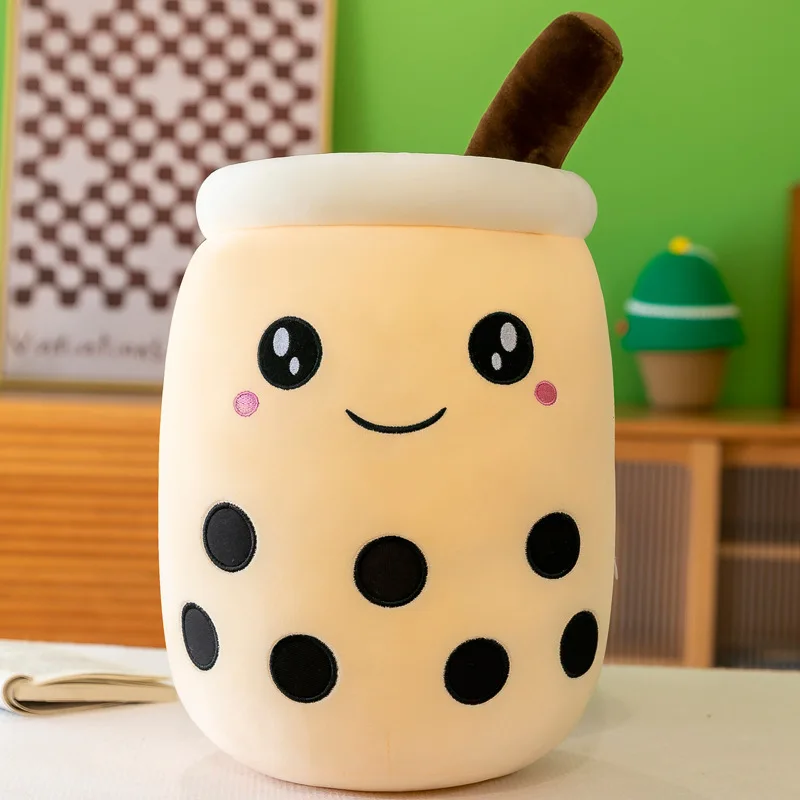 25cm Cute Fruit Bubble Tea Cup Plush Doll Kawaii Soft Stuffed Food Milk Tea Soft Dollcup Pillow Cushion Kids Toys Birthday Gift