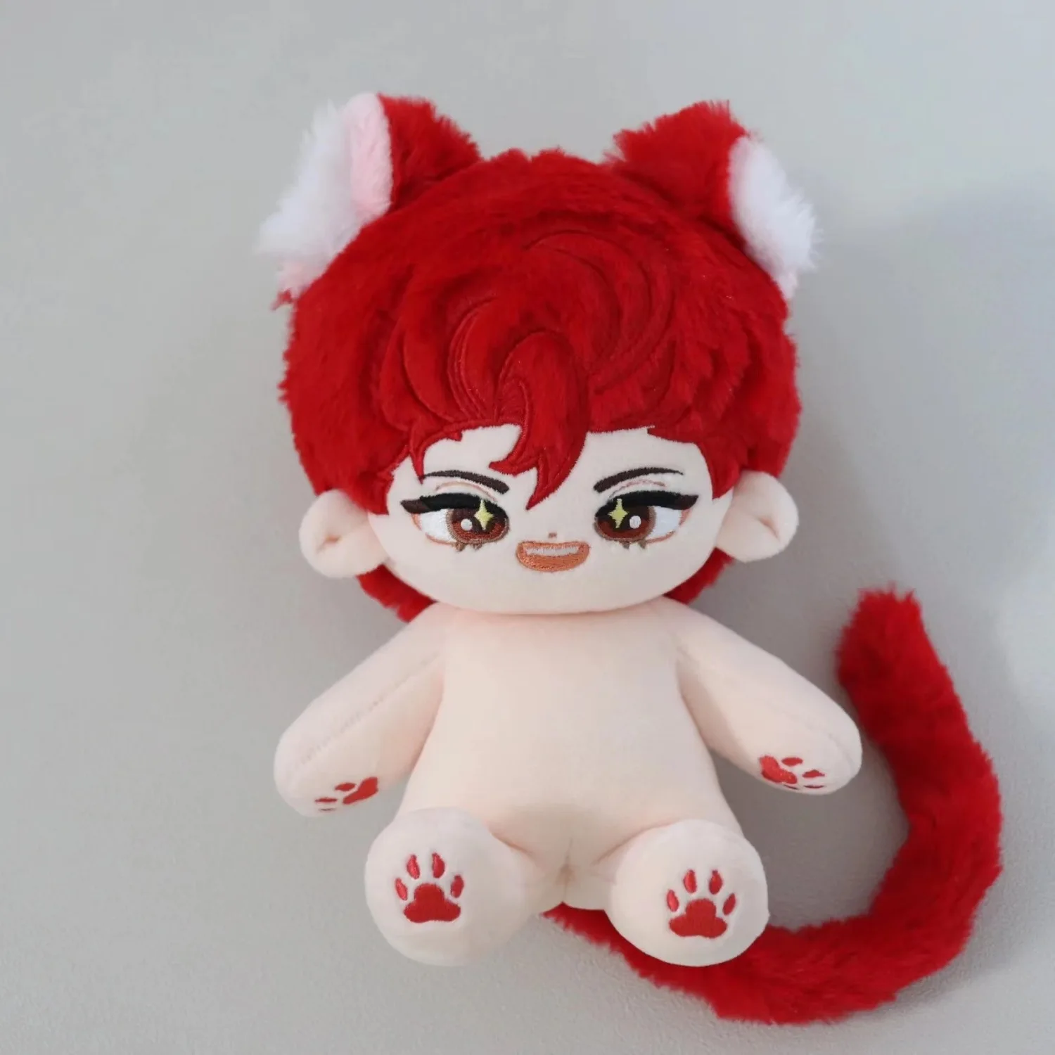 

SLAM DUNK Cosplay Sakuragi Hanamichi Handsome Plush Stuffed Doll Cat Ears Tail Body Dress UP Cotton Plushie 20cm Xmas Gift