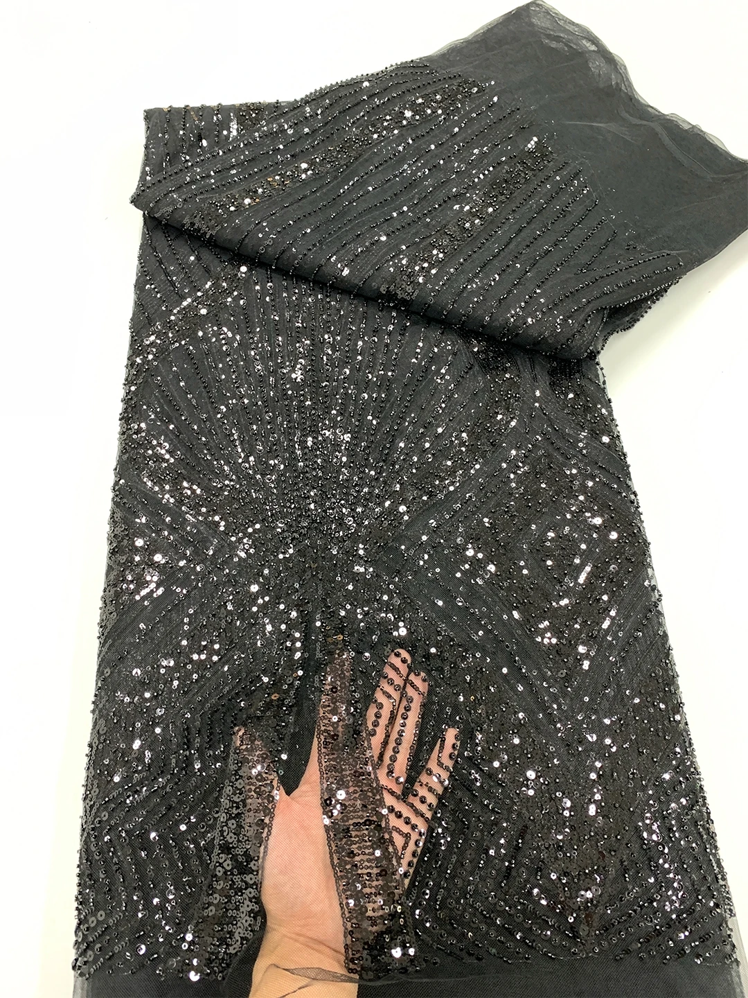 Современная африканская ткань с блестками высококачественное свадебное платье