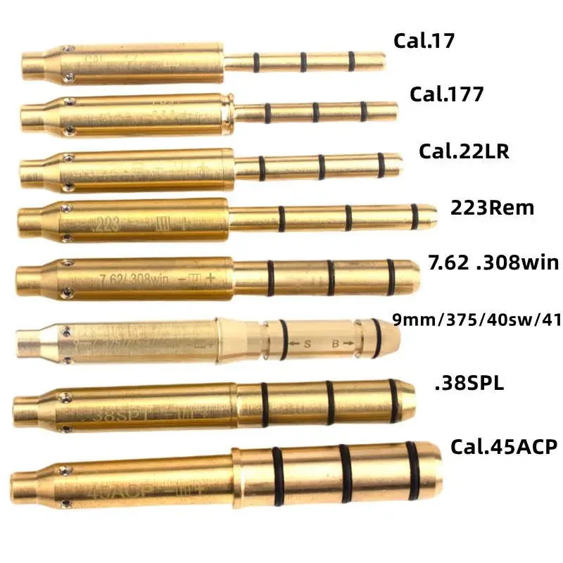 Новый прицел Lase-r Bore Sight .177/22LR/.223Rem/9mm/.38spl Cal Red Торцевой ствол для револьверных