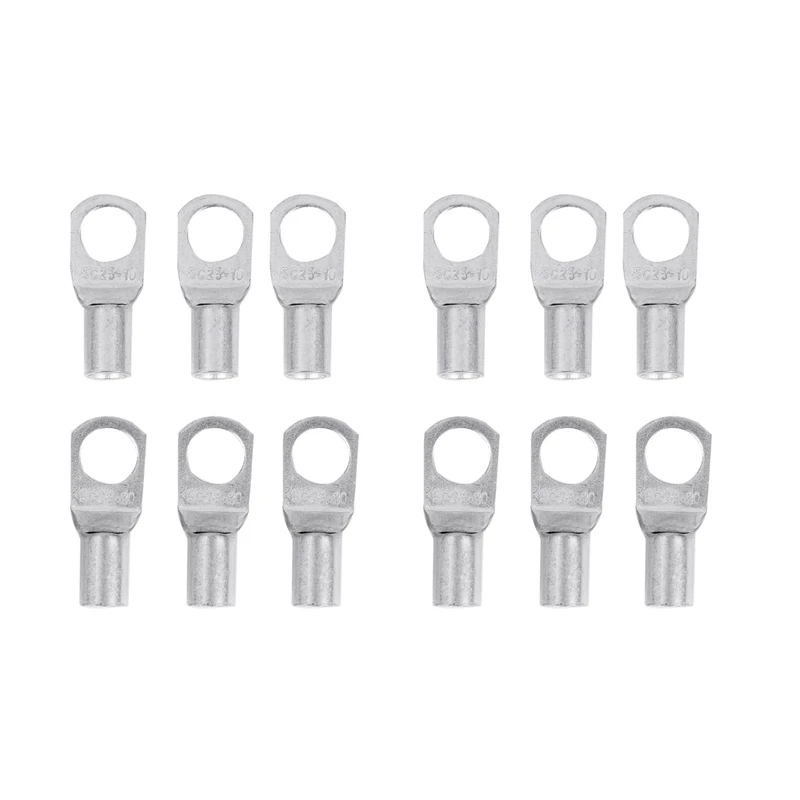 

12X медная трубка 25 мм X 10 мм наконечник для аккумуляторного кабеля стартера сварочное обжимное клеммное кольцо