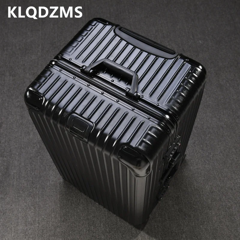 

Чемодан на колесиках KLQDZMS мужской, утолщенный чемодан на колесиках, колеса 20, 24, 26, 28, 30, 32, 34 дюйма