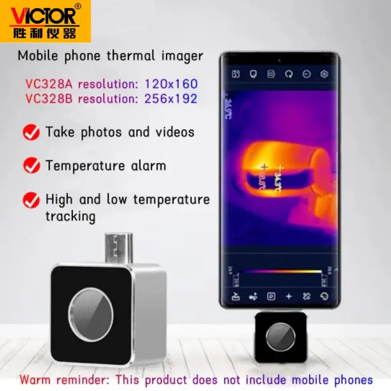 

VICTOR VC328A/B Mobile Thermal Camera for Android Phone IP65 Industrial Inspection Heat Loss Detection Infrared Thermal Imager