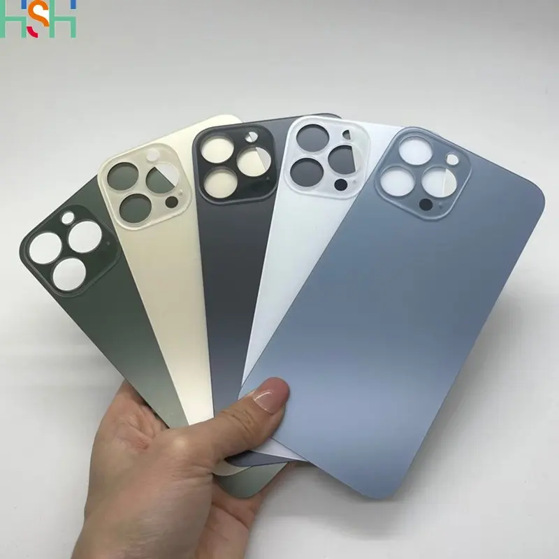 

Big Hole Back Glass Battery Cover New For iPhone 13 Pro Max 13Pro Rear Door Housing Case Replacement Parts