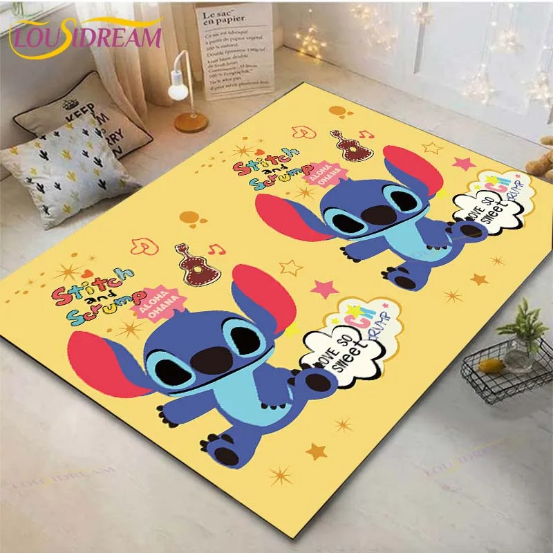 

Anime Stitch Carpet Living Room Bedroom Bedside Mat Room Computer Chair Home Fashion Floor Mat Area Rug Rugs for Bedroom