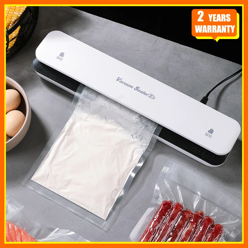 

Kitchen Vacuum Sealer Machine 65Kpa Suction Power Keeping Fresh Electric Food Sealing Machine with 10pcs Food Saver Bags