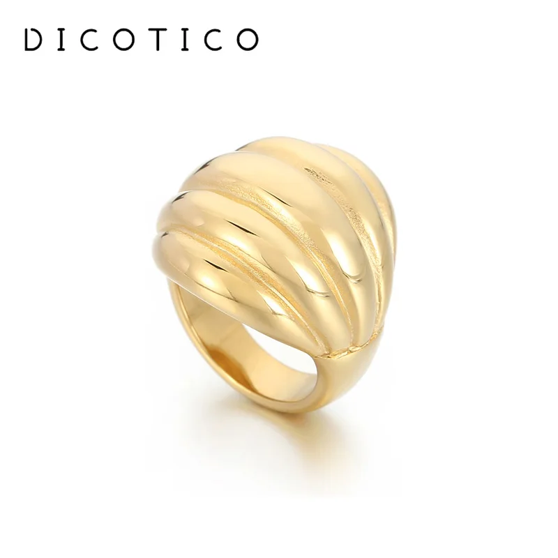 

Trendy Gold Silver Color Stainless Steel Rings For Women Shiny Knuckle Charm Engagement Rings Wedding Bands Party Jewelry