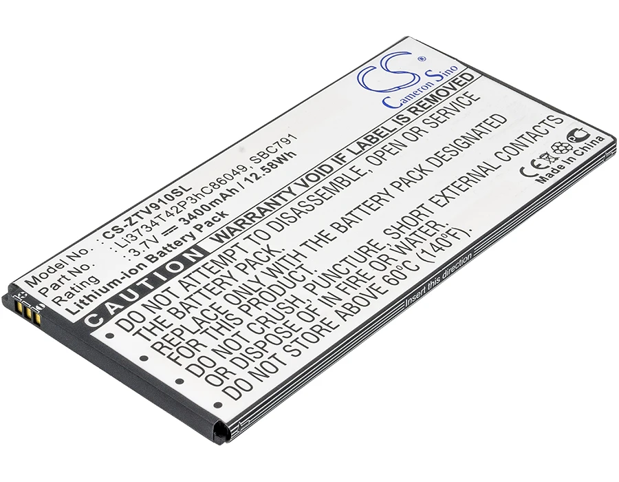 

Аккумулятор Cameron Sino для MTC Li3734T42P3hC86049 1055 3400mAh / 12.58Wh